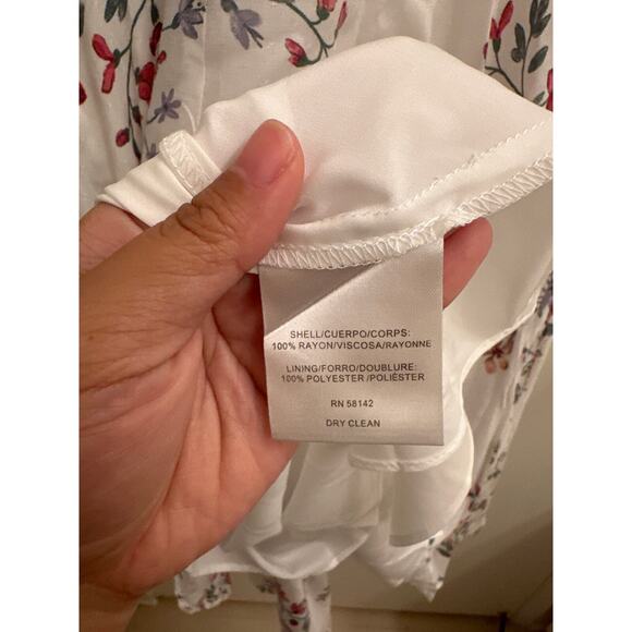Gal Meets Glam Women’s Alexis Floral Cottagecore A Line Dress Swiss Dot Plus 16 - Picture 6 of 6